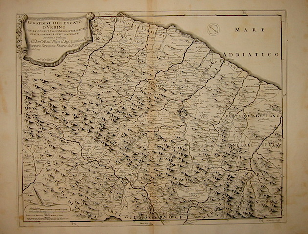 Cantelli Giacomo (1643-1695) Legatione del Ducato d'Urbino con la Diocesi e Governo di Città  di Castello et altri Governi, e Stati confinanti... 1697 Roma